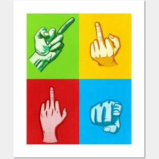 Middle finger Posters and Art